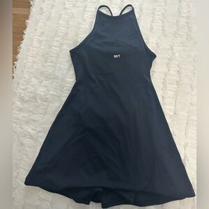 Set Active Navy workout Dress - open back